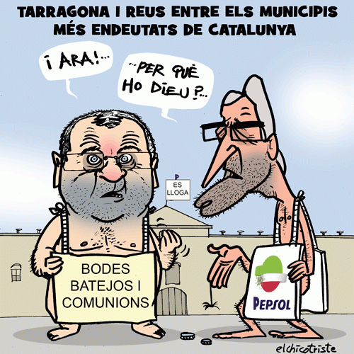 Tarragona i Reus entre els municipis més endeutats de Catalunya. 17/05.
